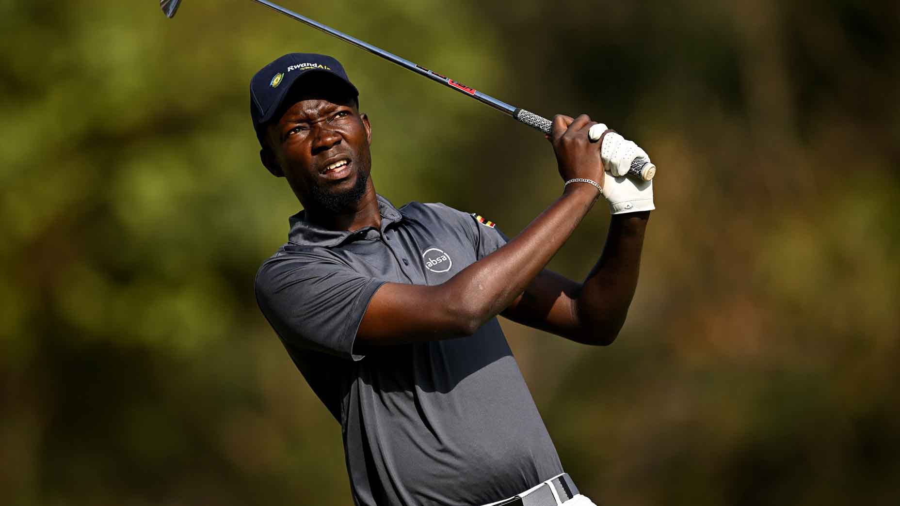 Ronald Rugumayo competing in the Magical Kenya Open