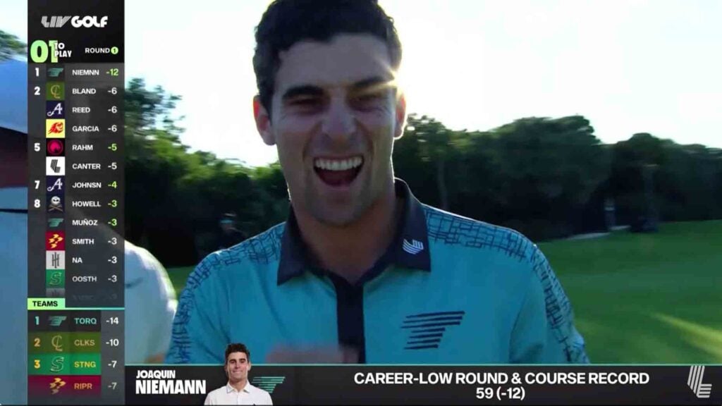 LIV Golf's Joaquin Niemann shoots a 59. Then came an epic admission