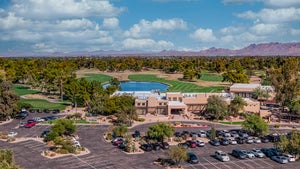 An overhead view of Camelback in the Phoenix area.