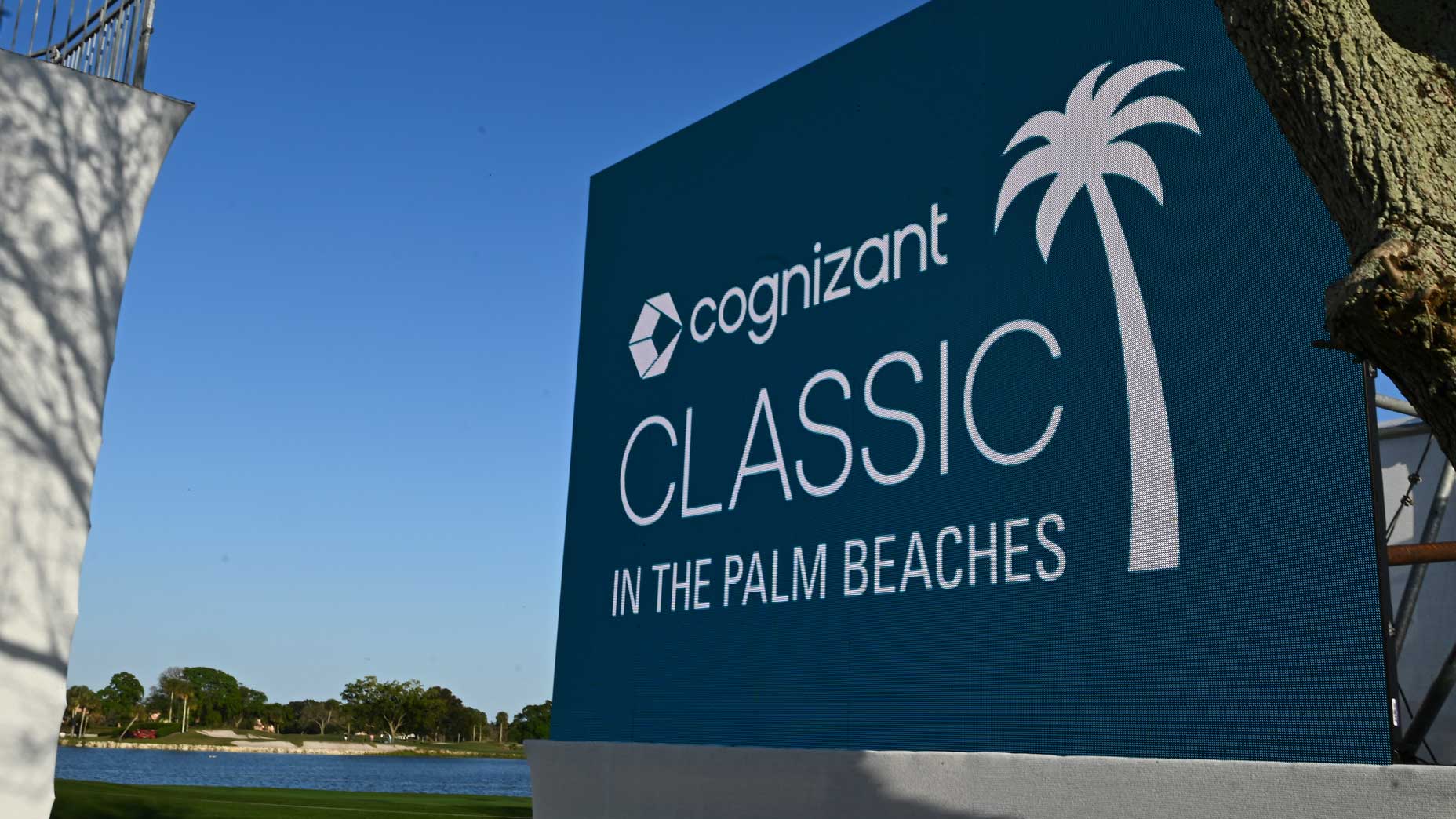 Digital sign pictured at the 2024 Cognizant Classic at The Palm Beaches