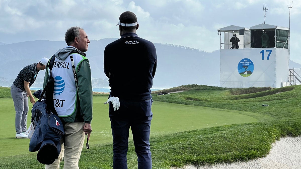 michael bamberger caddying for fred perpall at the pebble beach pro-am