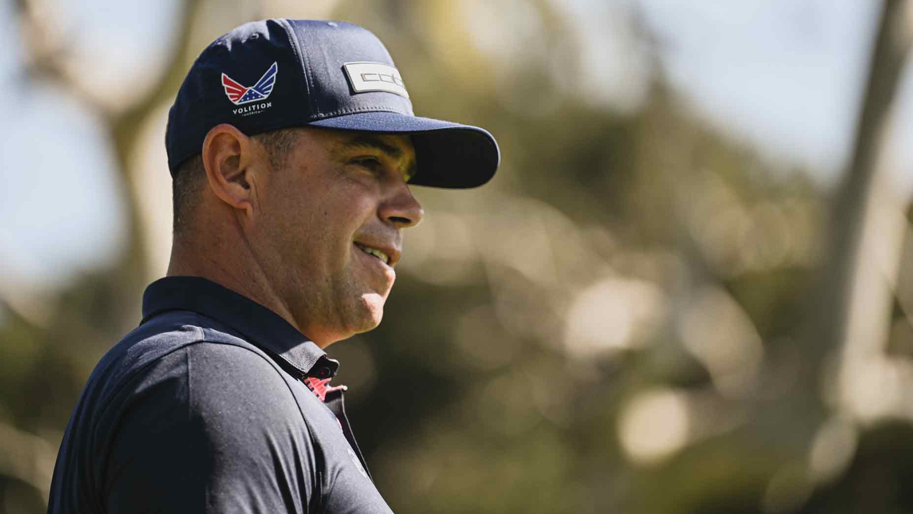 gary woodland smiles at the 2024 genesis invitational