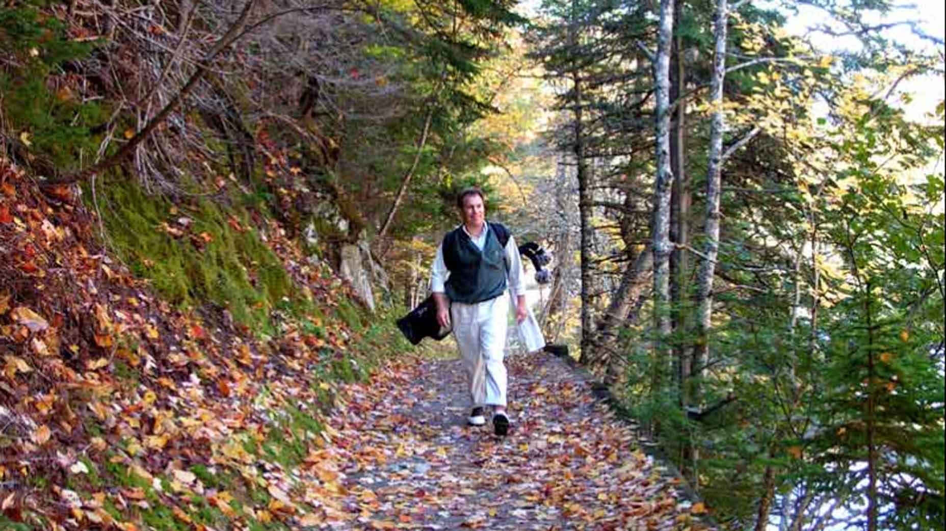 The walk between the 12th and 13th holes at Cape Breton Highlands Links