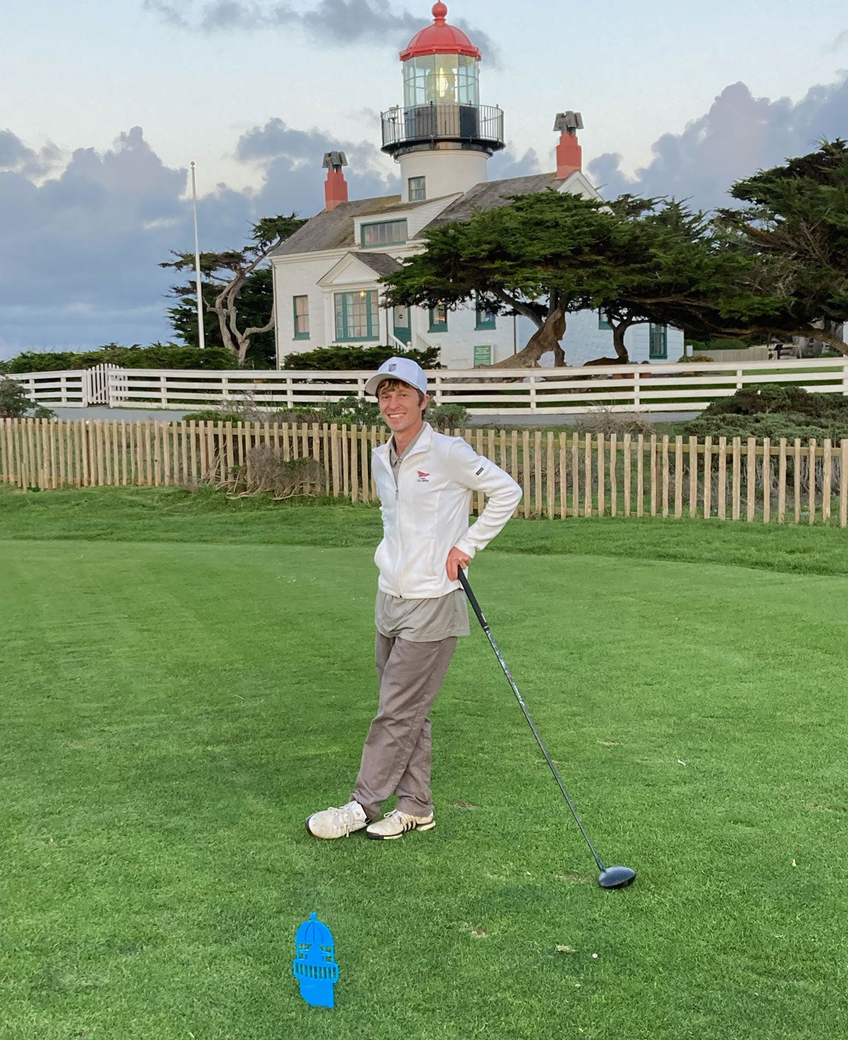 jason snow standing on tee at pacific grove golf course