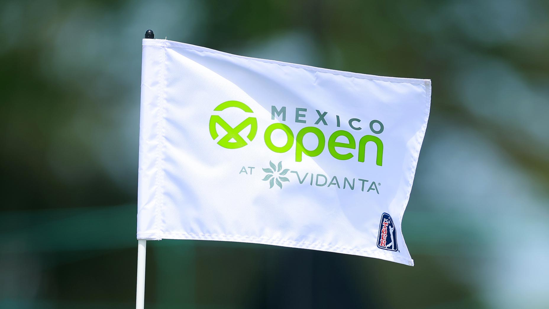 Mexico Open flag seen on course during tournament
