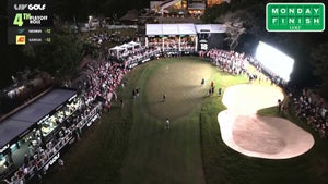 LIV Golf's first event of the season finished in the dark.