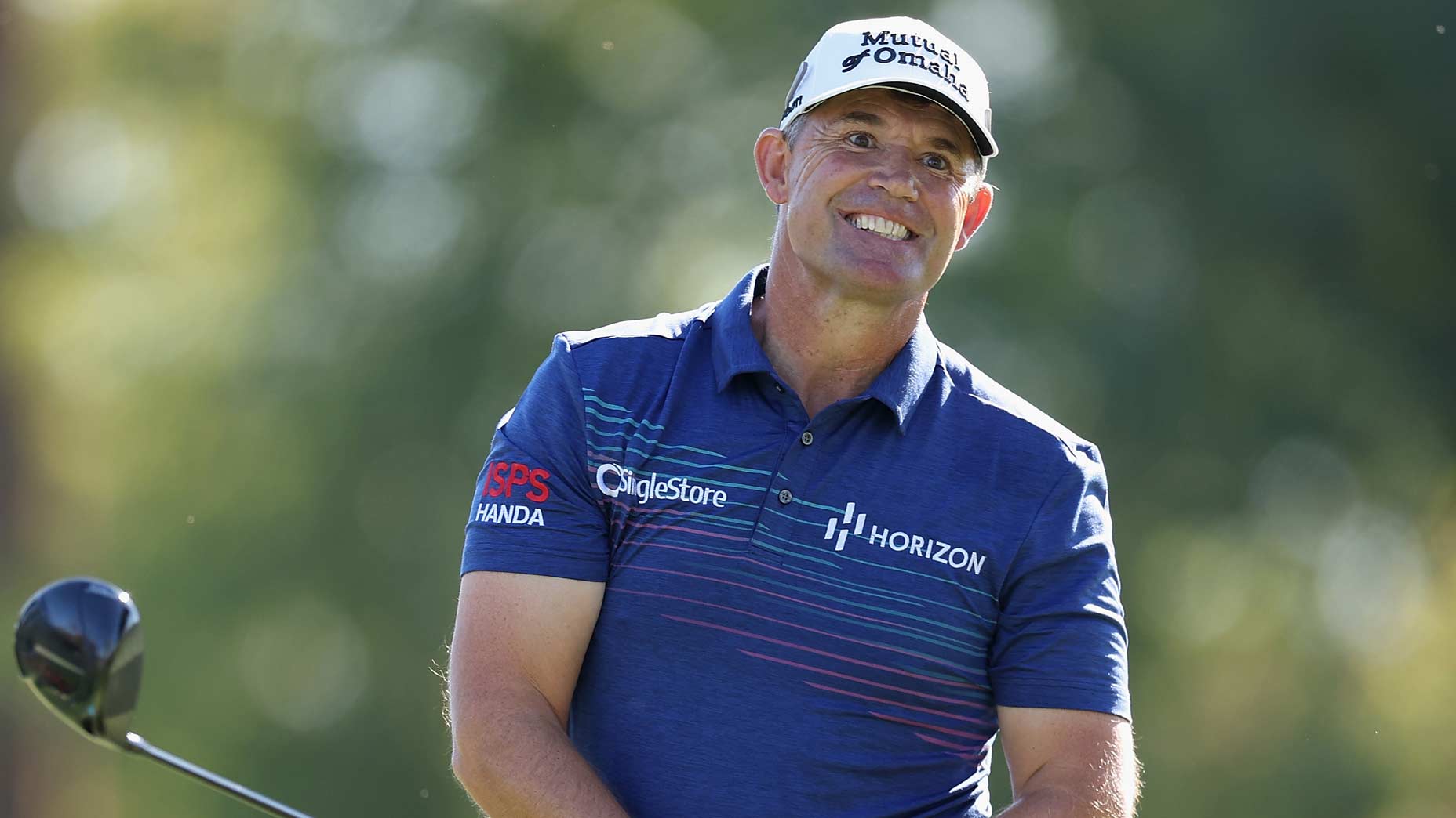 Padraig Harrington watches a drive druing the 2023 Charles Schwab Cup Championship