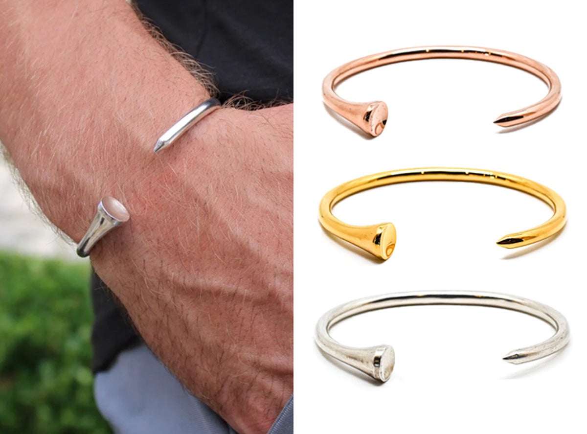 St Sebastian - Golf Round Eye Hook Bangle Bracelet - Gold-Filled Charm -  6.25 Inch (9162GF)