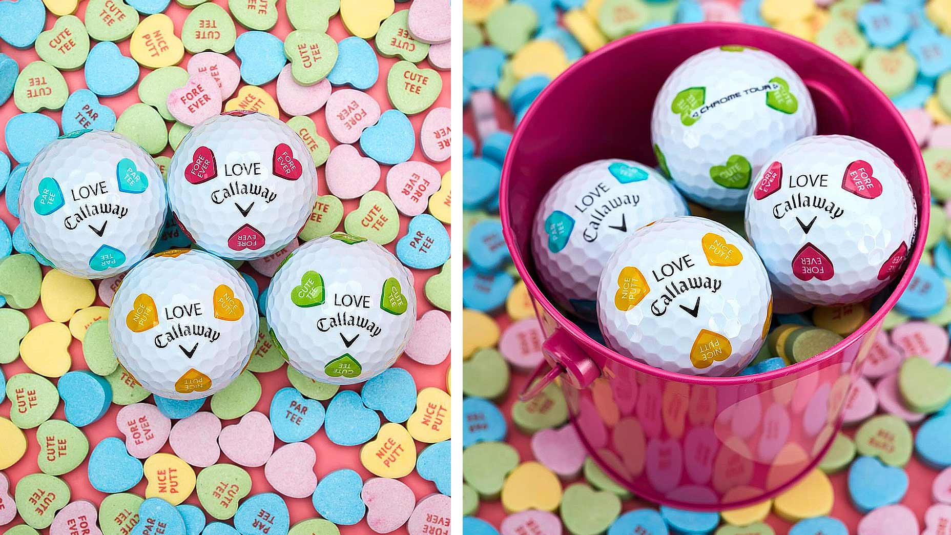 These candy heart golf balls are the perfect Valentine's Day gift