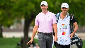 Rory McIlroy and caddie Harry Diamond at the Arnold Palmer Invitational.