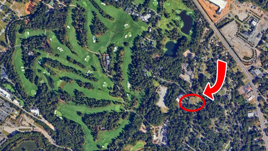 Augusta national aerial view