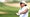 Anthony Kim hits an iron shot at 2024 LIV Golf Jeddah tournament