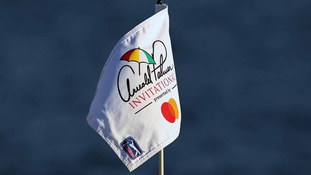 Pin flag seen at 2022 Arnold Palmer Invitational