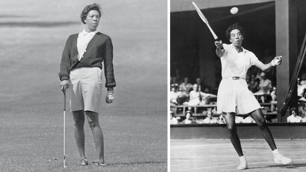Althea Gibson playing tennis and golf