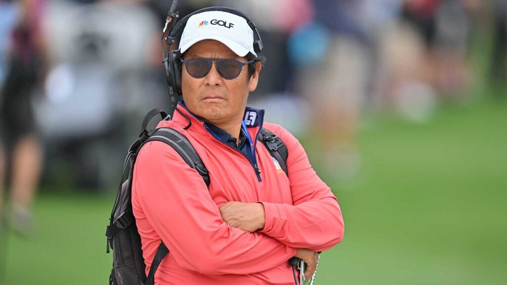 Golf Channel on-course reporter Notah Begay at the 2023 PNC Championship.
