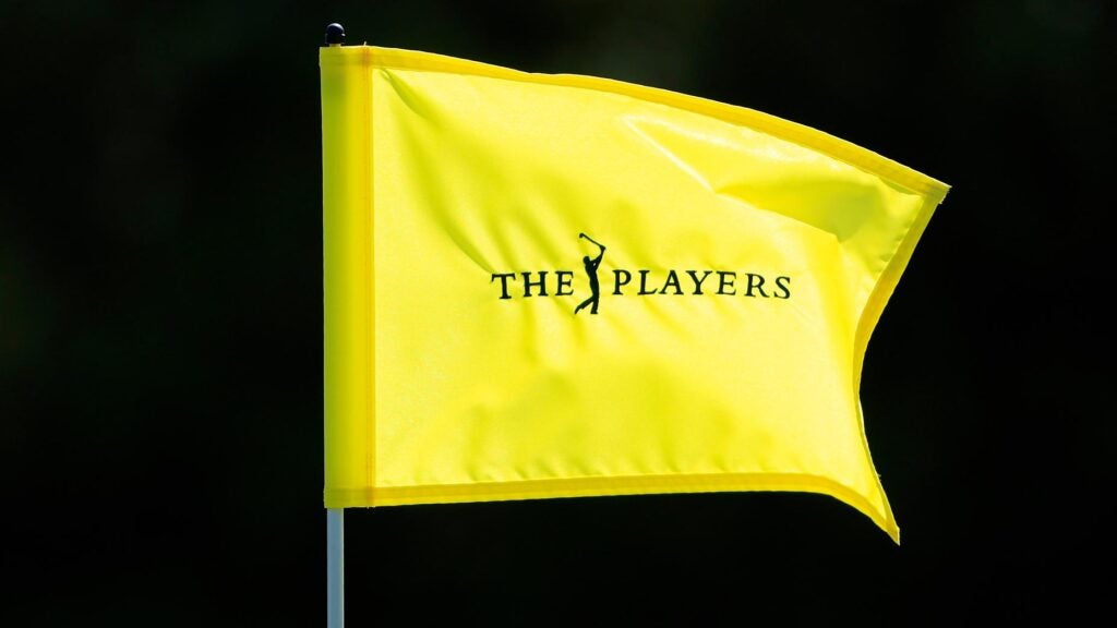 2024 Players Championship pin flag pictured at TPC Sawgrass