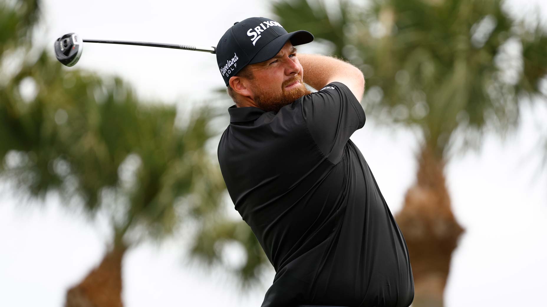 Shane Lowry hits drive during the 2024 Cognizant Classic