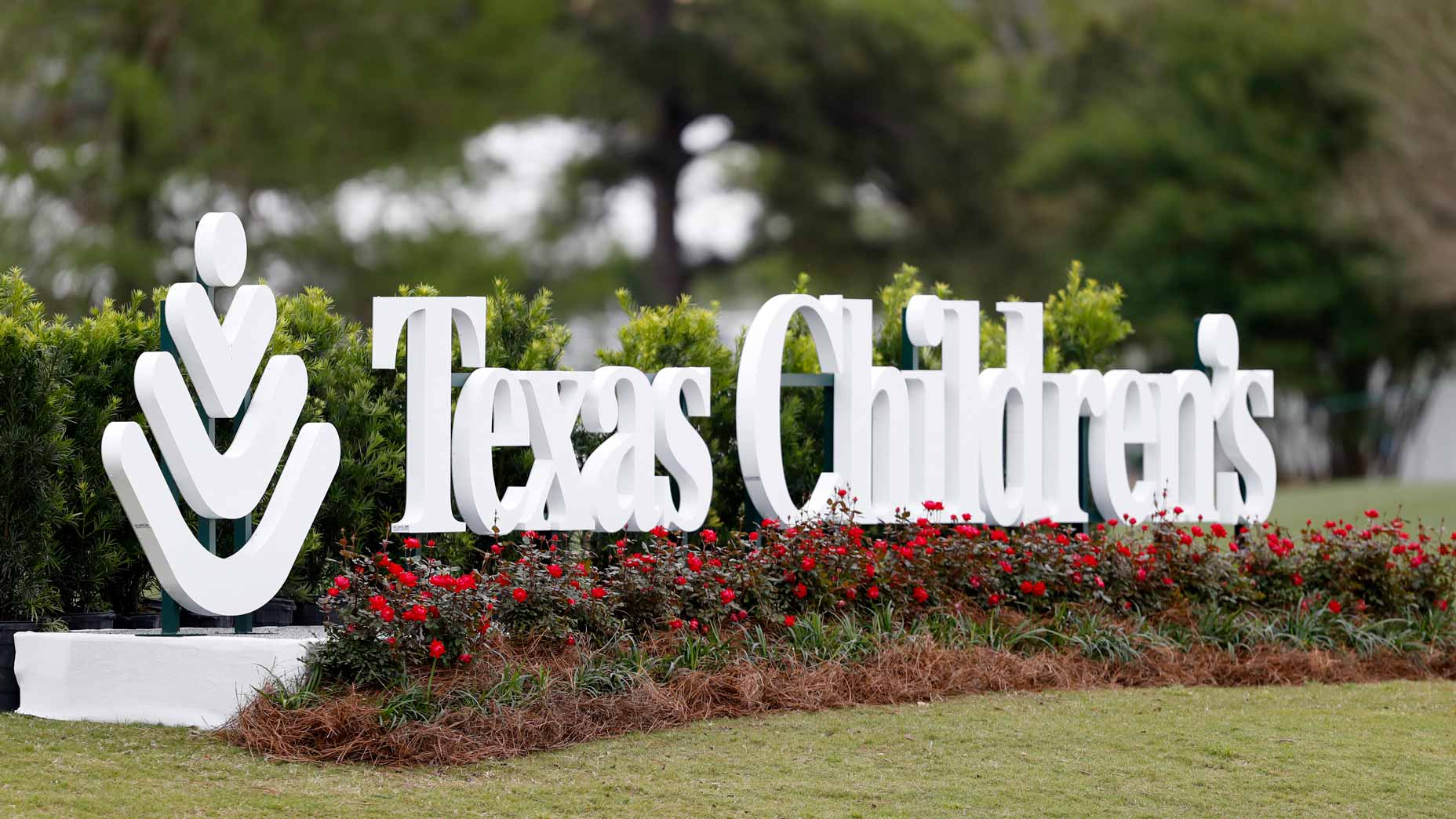 A Texas Children's sign at the 2024 Texas Children's Houston Open