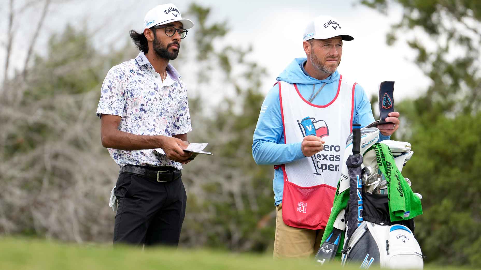 Akshay Bhatia of the United States looks on during the third round of the Valero Texas Open at TPC San Antonio on April 06, 2024 in San Antonio, Texas. (