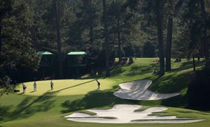 A general view of the 10th green at Augusta National.