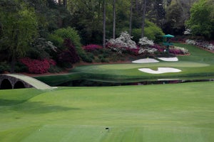 A general view of the 12th hole of Augusta National.