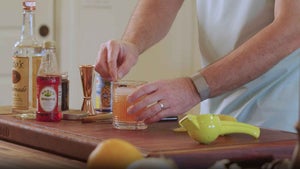 Chance Cozby demonstrates how to make an Azalea cocktail