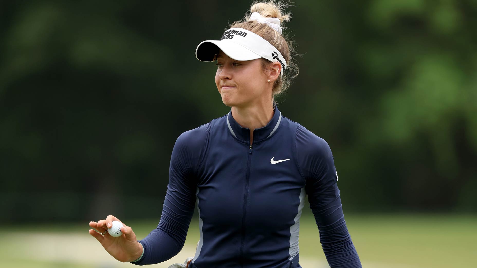 Nelly Korda on the fifth green during the Chevron Championship