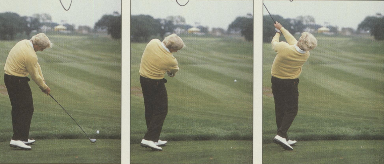 greg norman demonstrates how to shift and rotate the hips