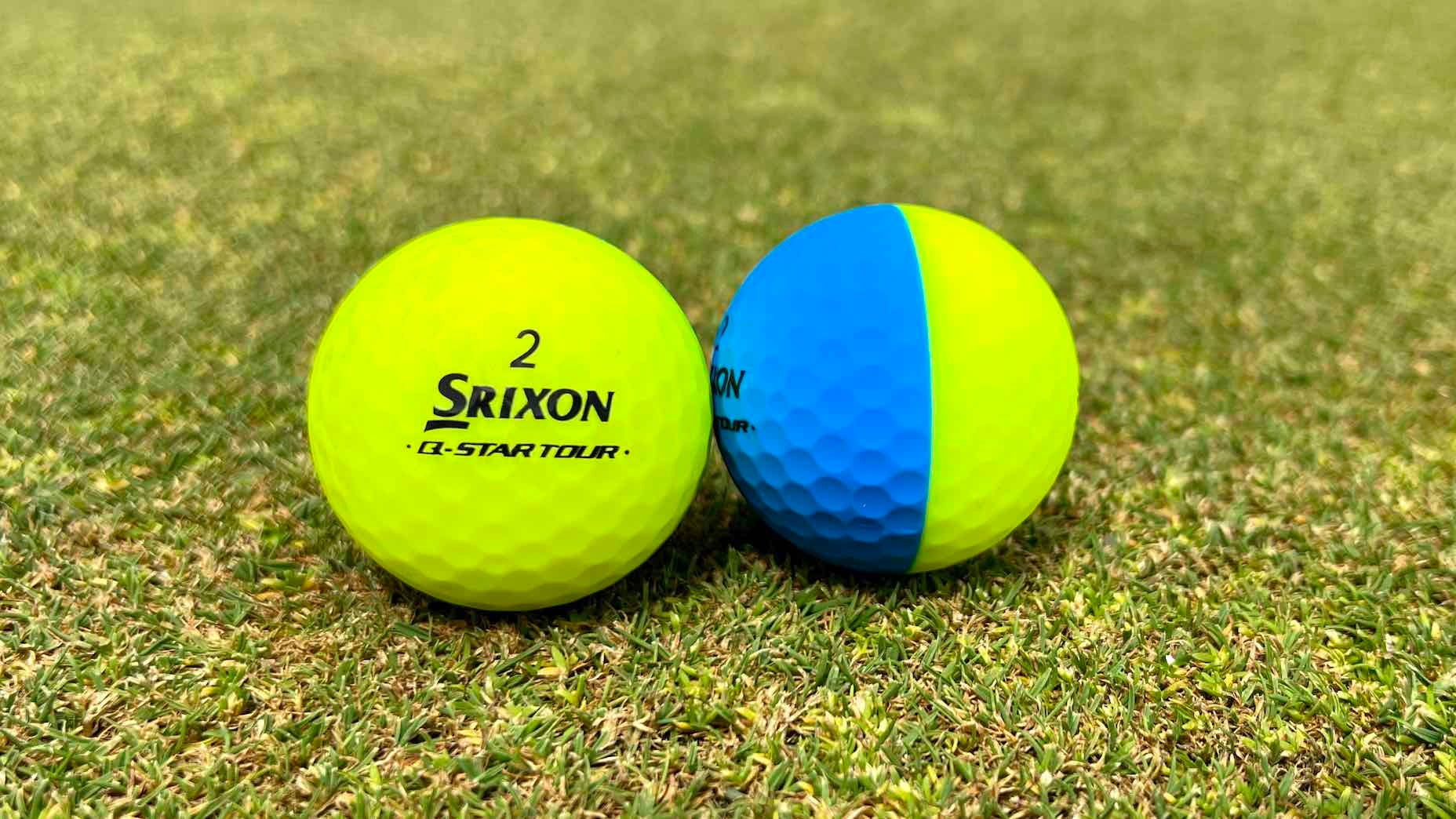 Srixon Q star tour divide golf balls side