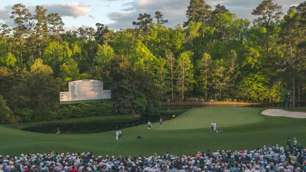 The 11th hole at Augusta National golf club.