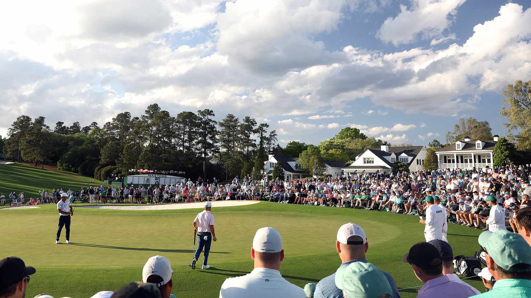 Brooks Koepka putts on the 9th green during the first round of the 2024 Masters at Augusta National Golf Club.