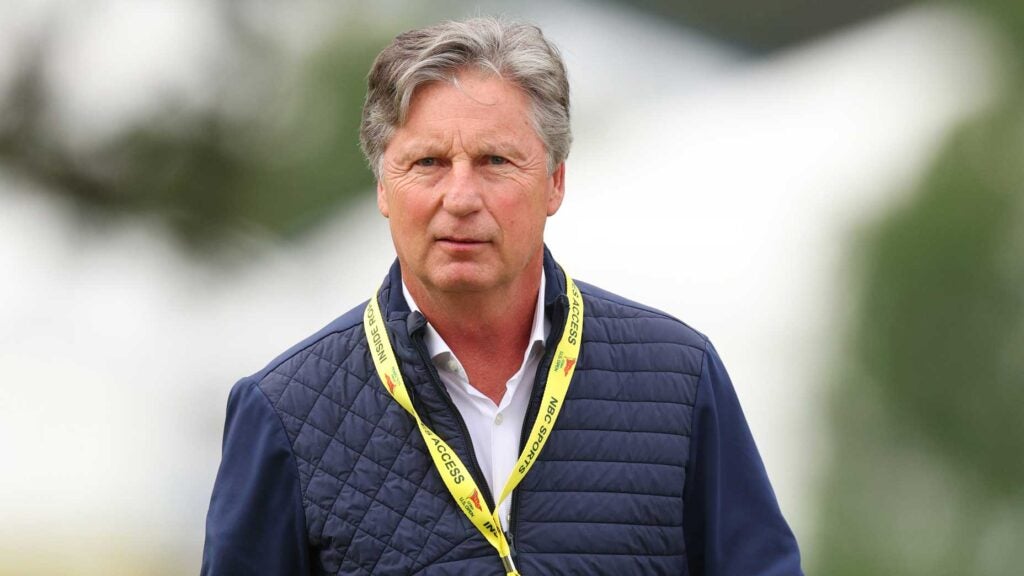 Golf Channel's Brandel Chamblee walks the course at the 2023 U.S. Open