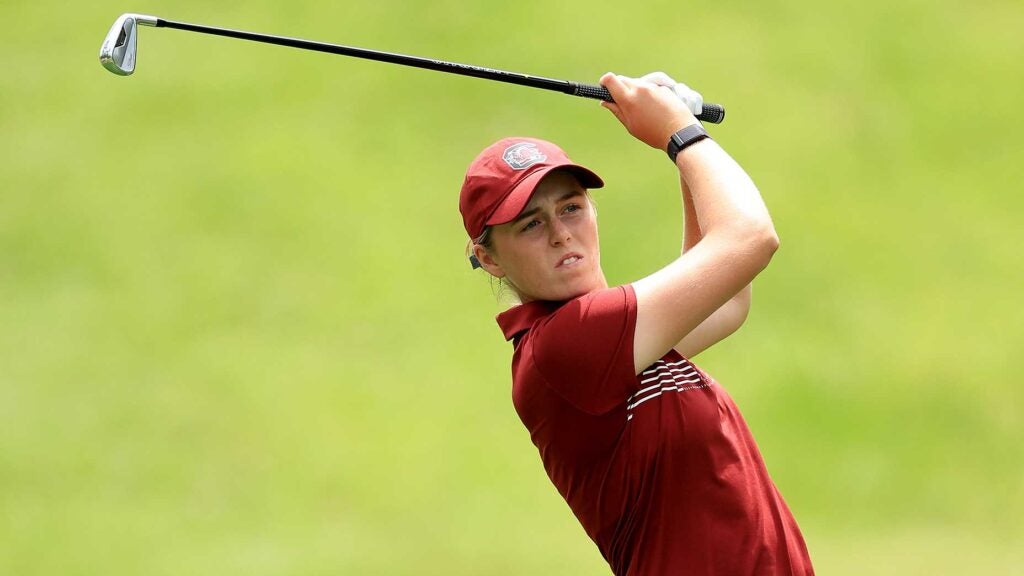 Hannah Darling plays the 12th hole during the first round of the Augusta National Women's Amateur at Champions Retreat on Wednesday in Evans, Ga.