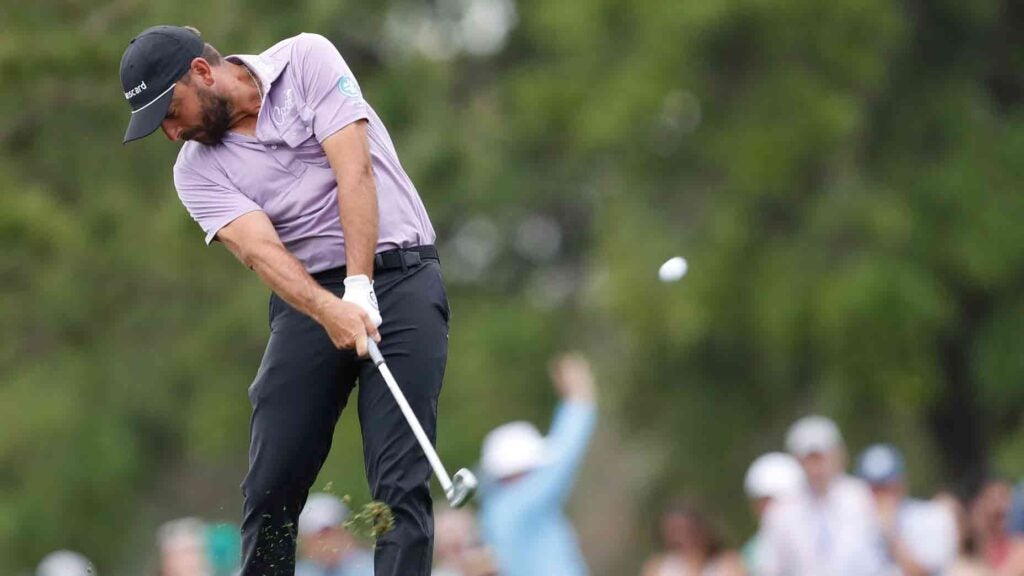 PGA Tour player hits shot during 2024 tournament