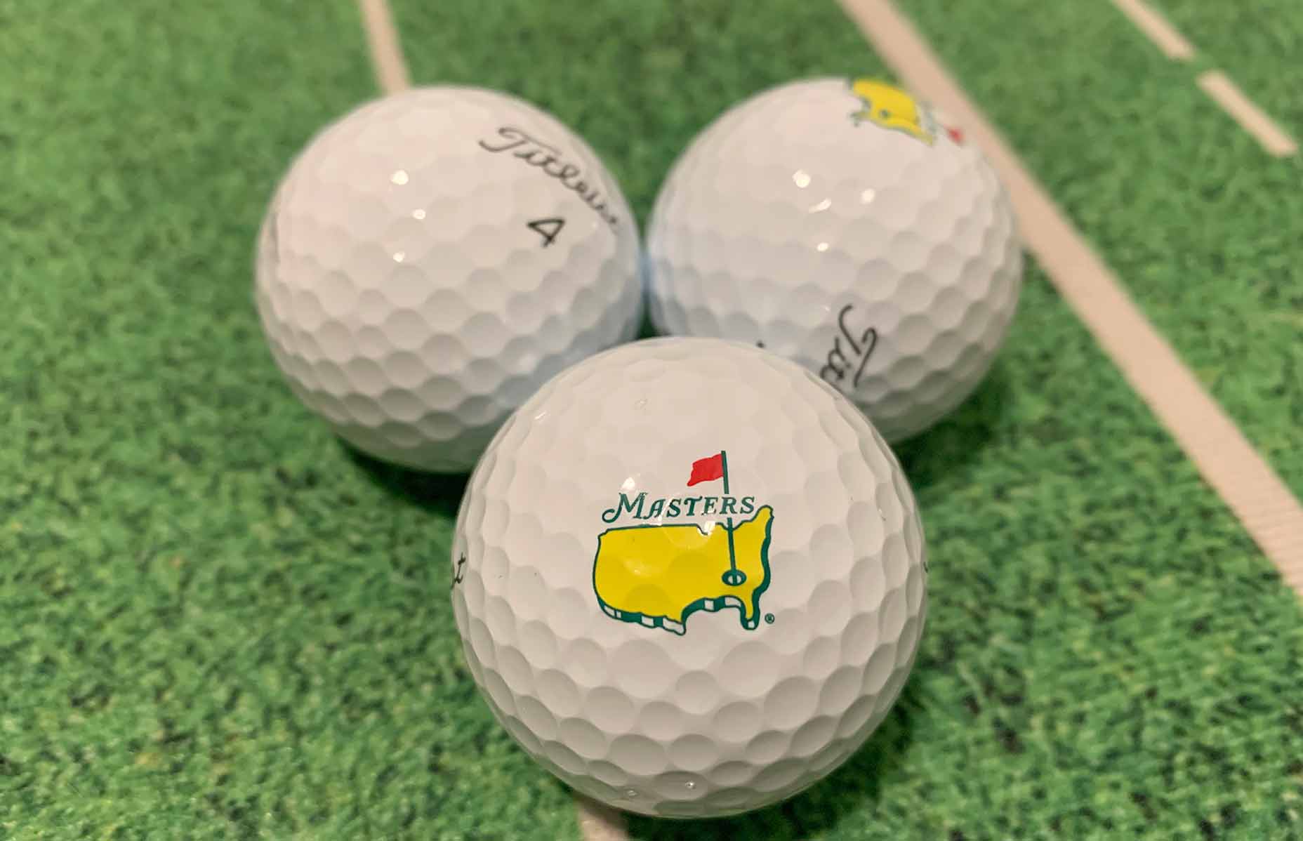 logoed masters golf balls