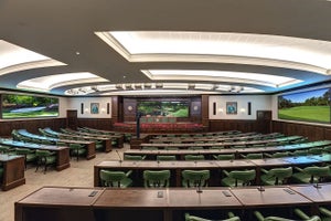 The interview room in the Masters media center