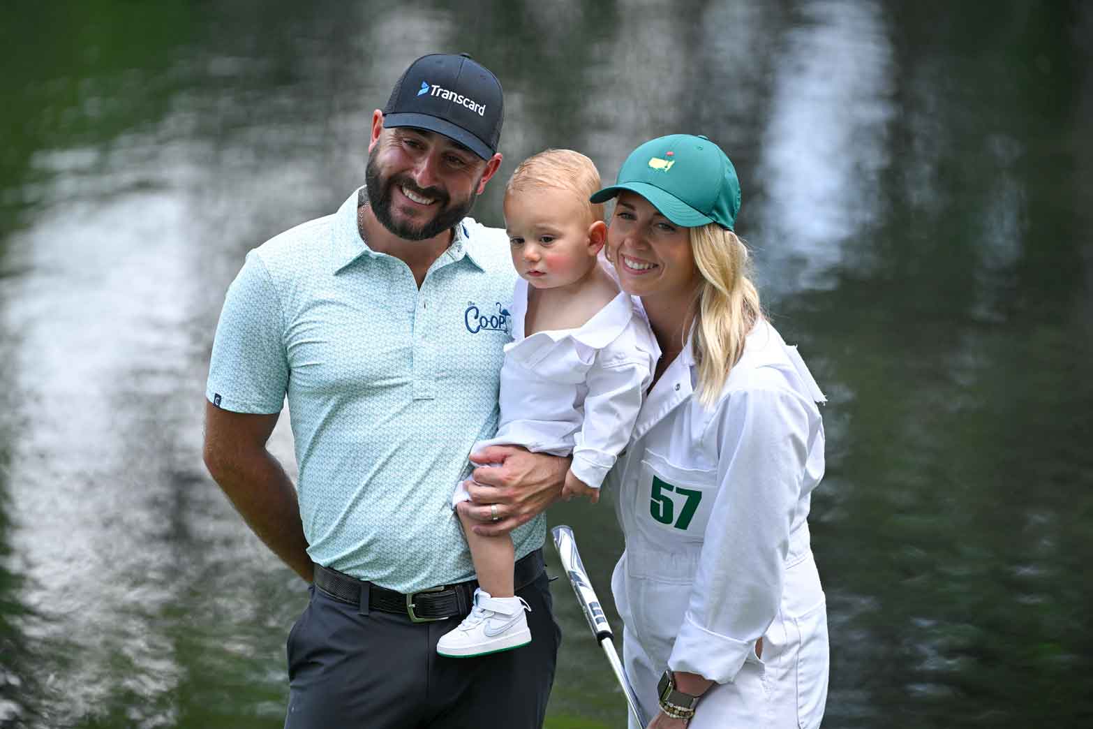 Stephan Jaeger of Germany with his wife, Shelby and son, Harrison,
