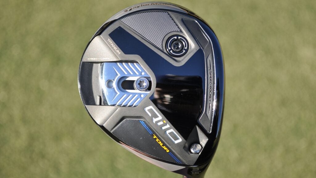 taylormade qi10 tour fairway wood pictured on golf course