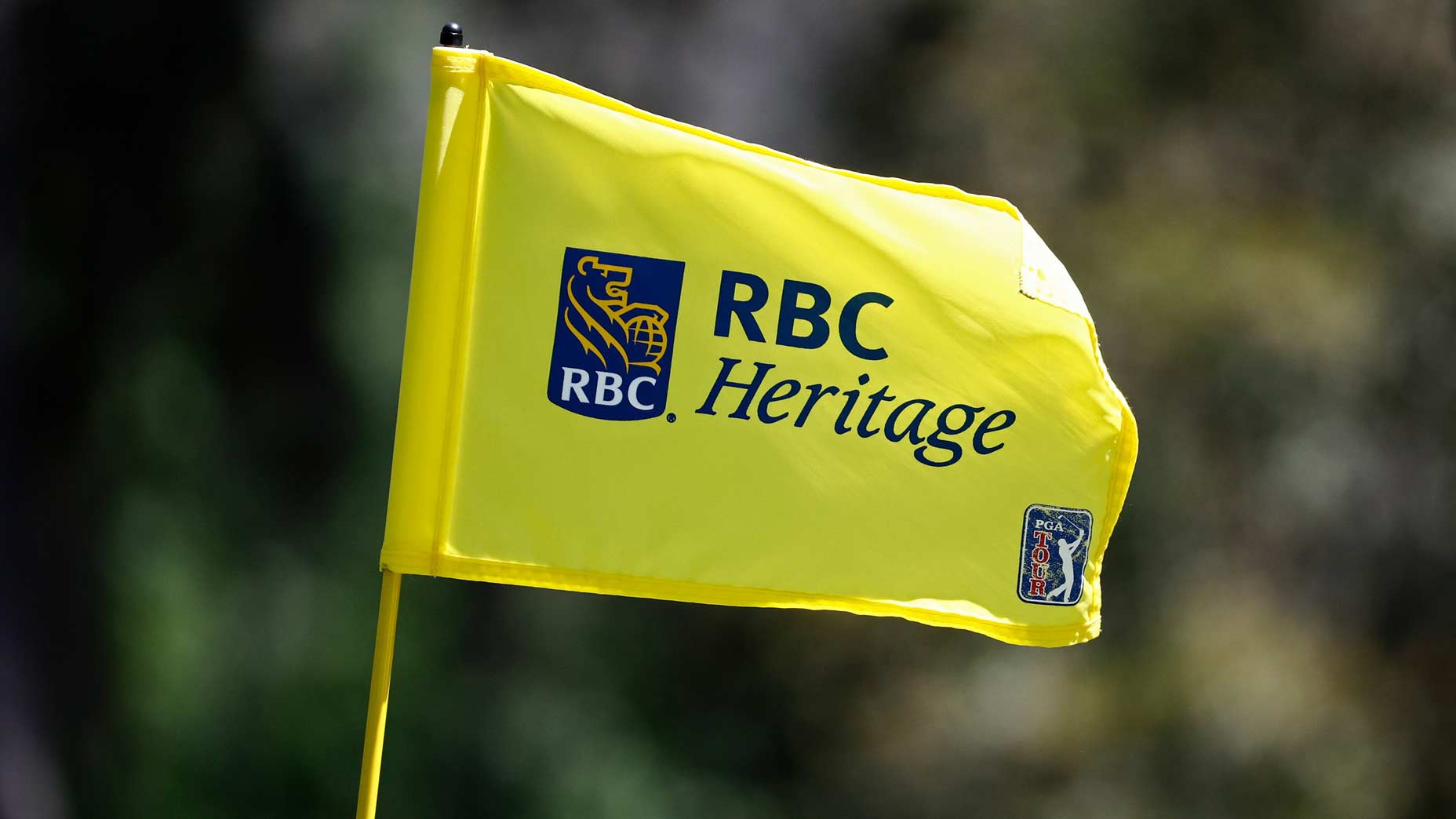 An RBC Heritage pin flag is pictured at the PGA Tour event