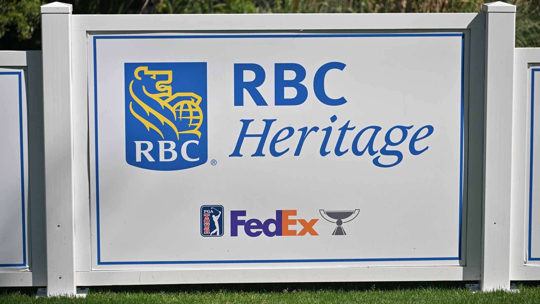A RBC Heritage sign pictured at Harbour Town during 2023 RBC Heritage