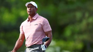 Tiger Woods watches a shot during the first round of the Masters on Thursday at Augusta National Golf Club.