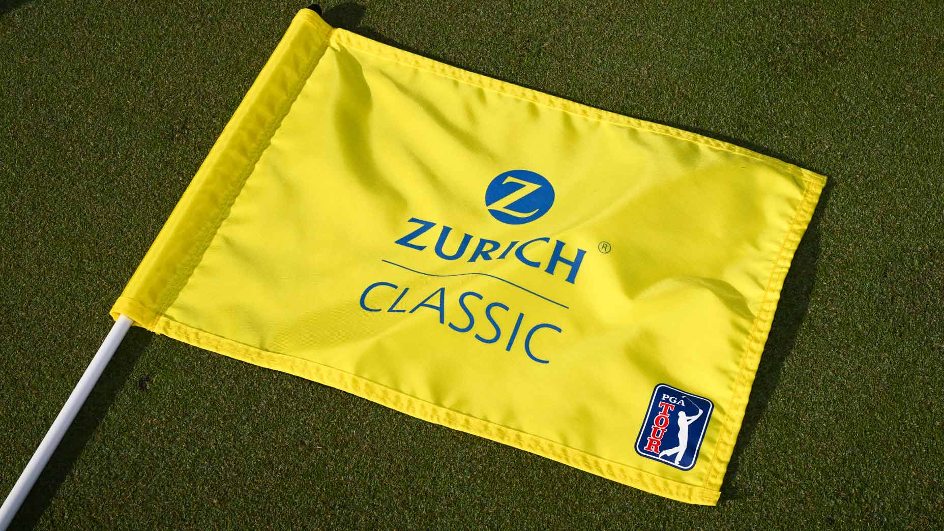 Zurich Classic flag on the 18th green at TPC Louisiana