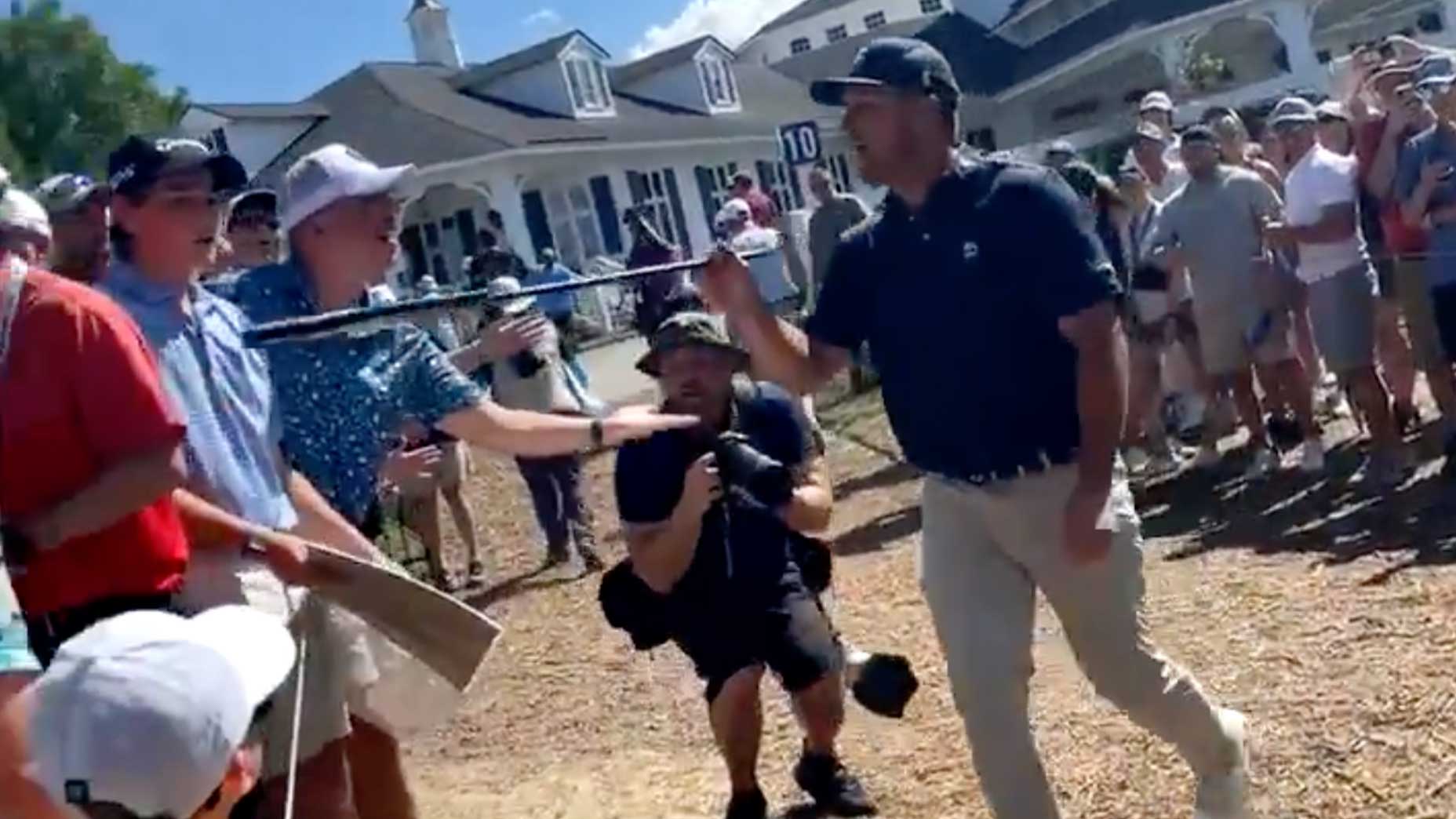 Bryson DeChambeau calls out a older man who stole a ball from a young fan at 2024 PGA Championship