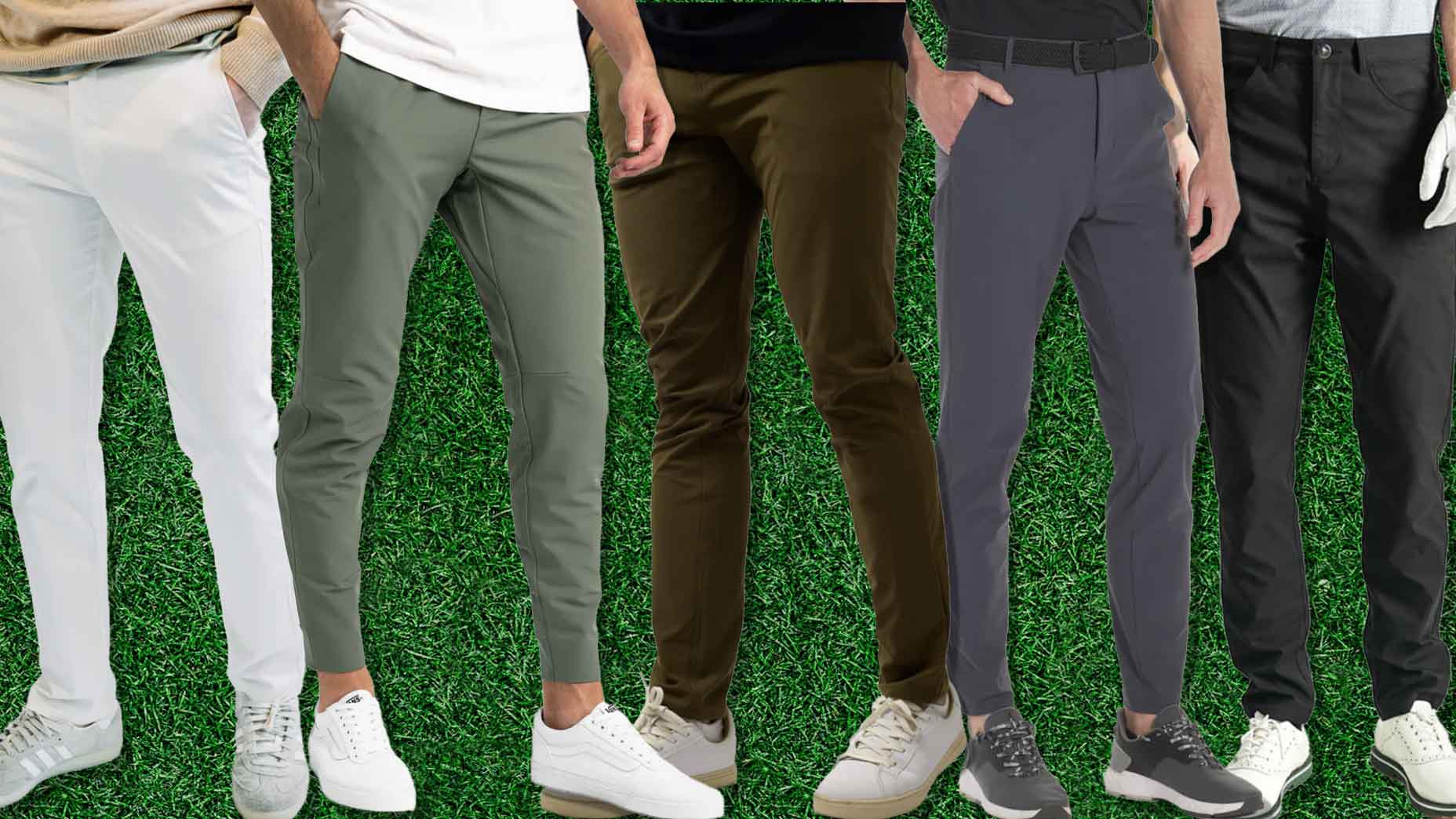 A selection of golf pants available from Fairway Jockey
