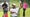 A split image of Jon Rahm, Tiger Woods and Wyndham Clark.
