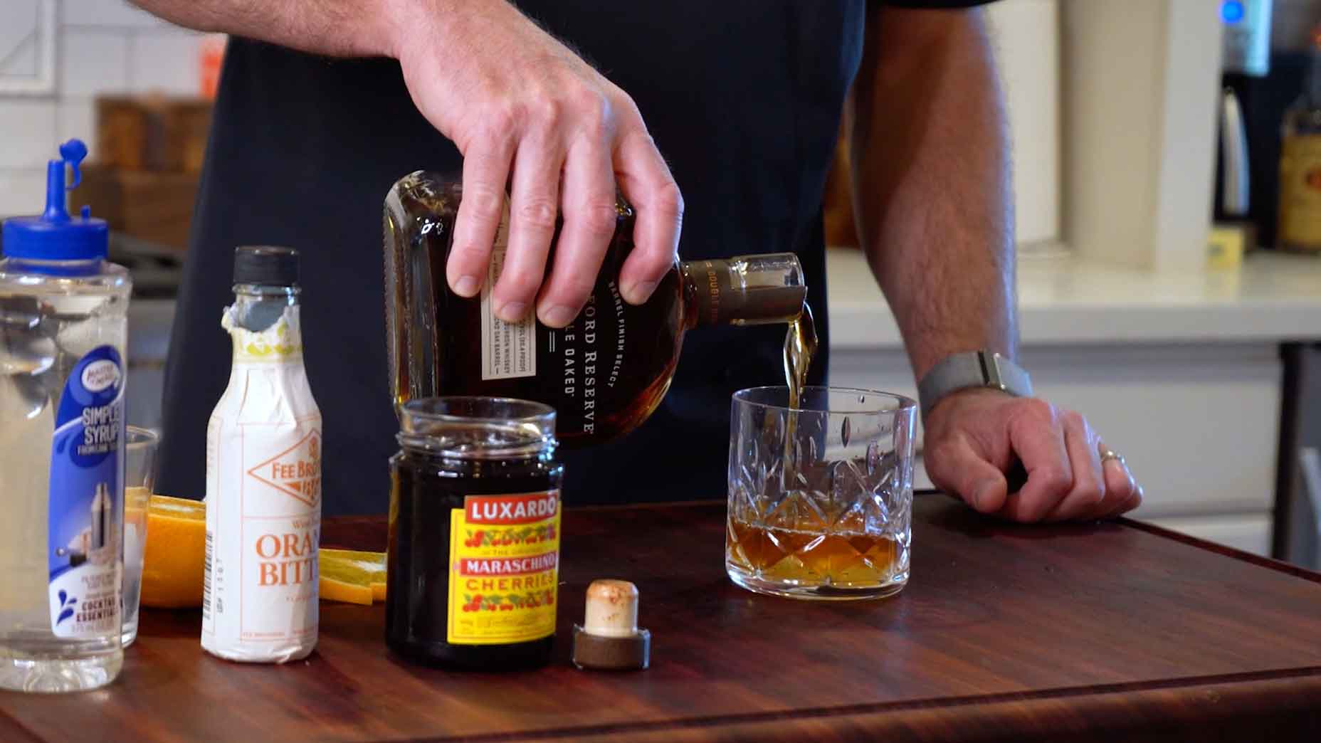 Chance Cozby makes his old fashioned recipe on video