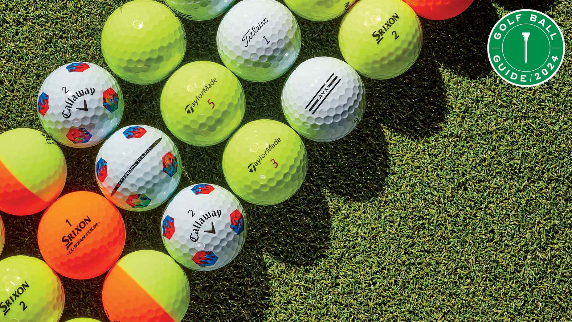 golf balls lined up