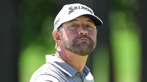 Lucas Glover stands on the second green during the third round of Wells Fargo Championship at Quail Hollow Club