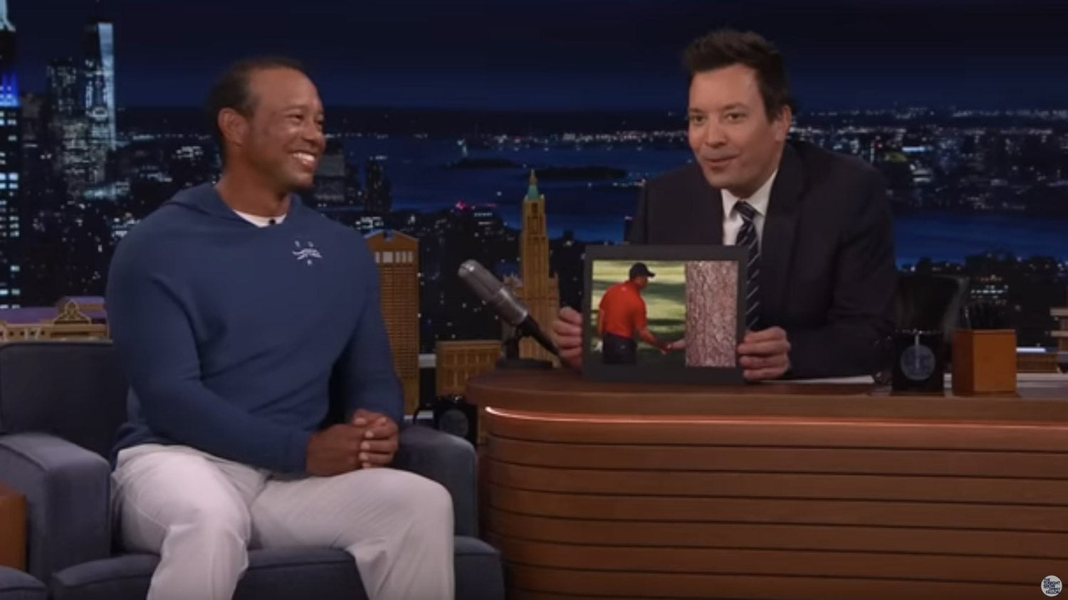 Tiger Woods and Jimmy Fallon on The Tonight Show