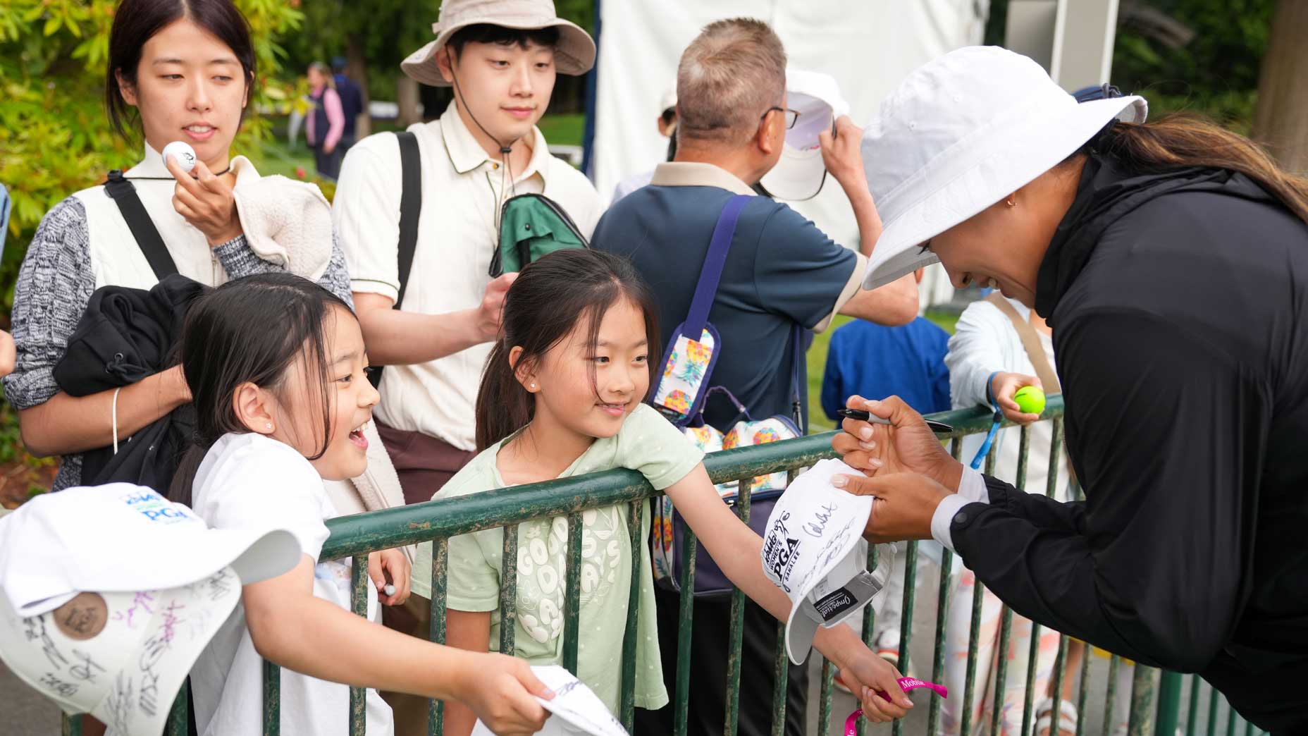 Amy Yang signed new fans long after her round.